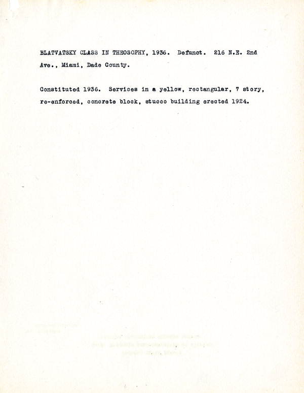 Blatvatsky Class in Theosophy