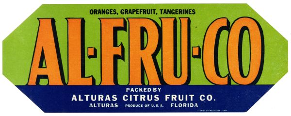 Al-Fru-Co Citrus Label