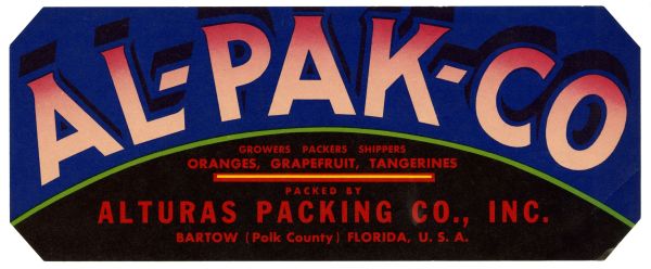 Al-Pak-Co Citrus Label