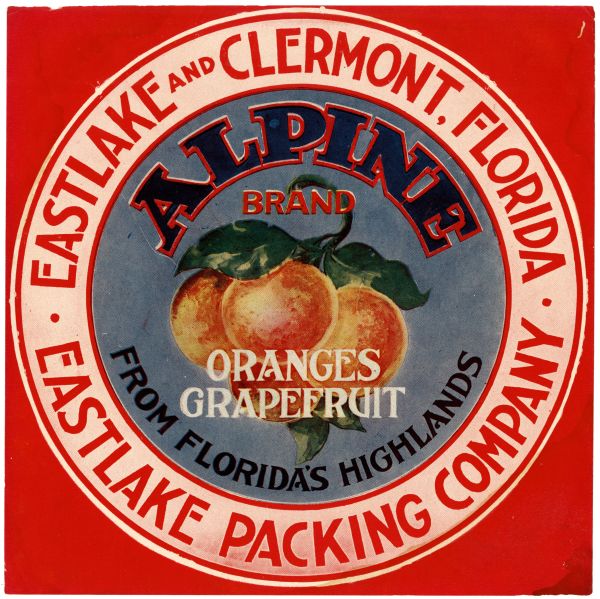 Alpine Brand Oranges and Grapefruits Label