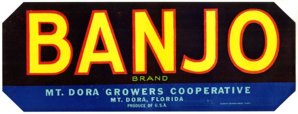 Banjo Brand Produce Label