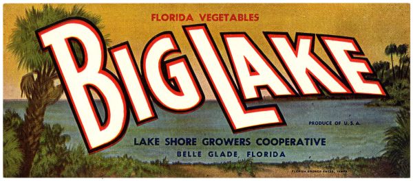 Big Lake Florida Vegetables Label