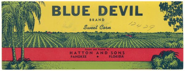 Blue Devil Brand Sweet Corn Label