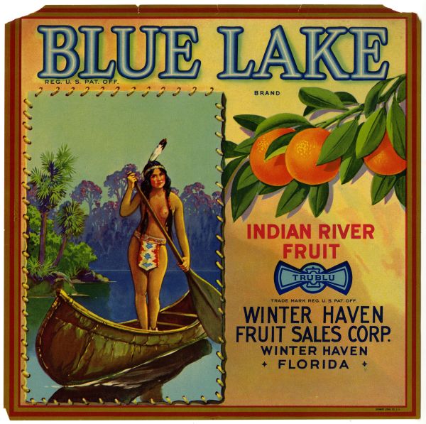 Blue Lake Brand Citrus Label