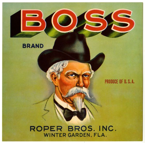 Boss Brand Produce Label