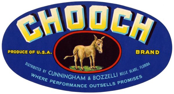 Chooch Brand Produce Label