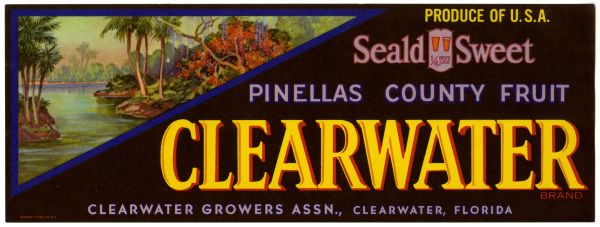 Clearwater Brand Fruit Label