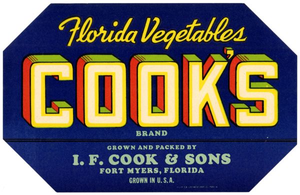 Cook's Brand Florida Vegetables - Blue Label