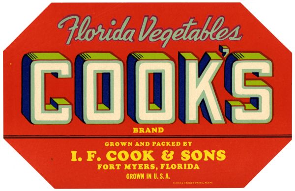 Cook's Brand Florida Vegetables - Red Label