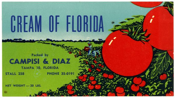 Cream of Florida Tomato Label