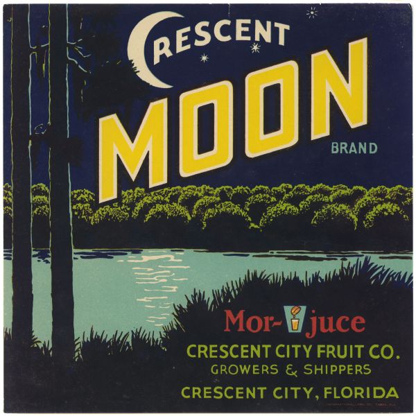 Crescent Moon Brand Fruit Label