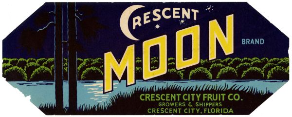 Crescent Moon Brand Fruit Label