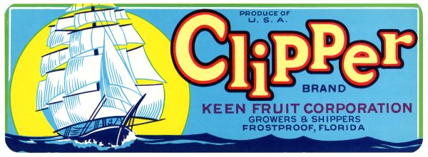 Clipper Brand Florida Citrus Label