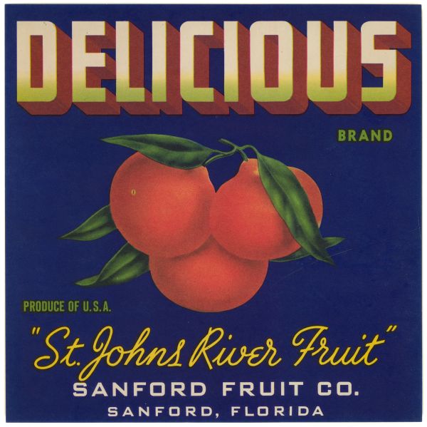 Delicious Brand Citrus Label