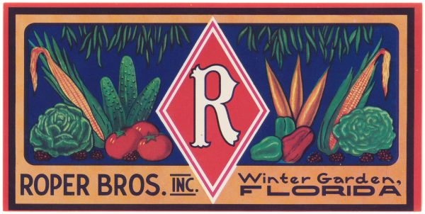 Diamond R Produce Label