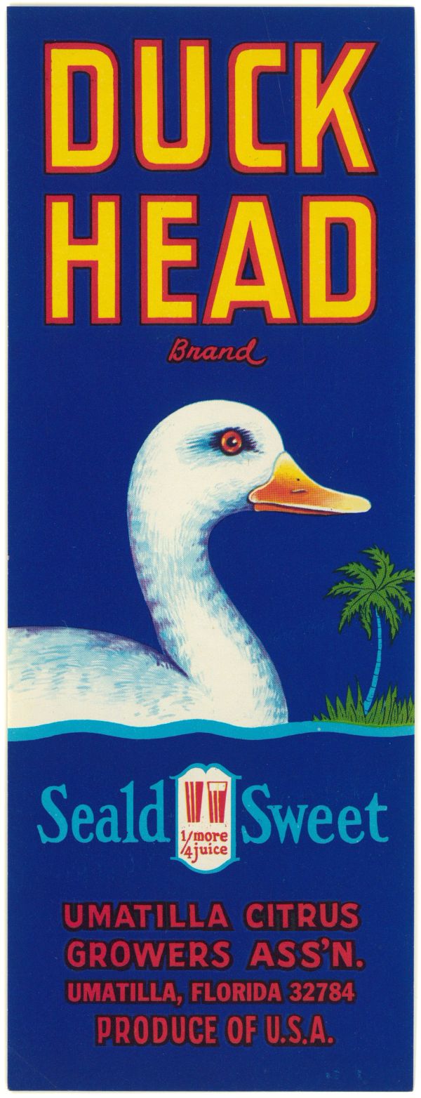 Duck Head Brand Citrus Label