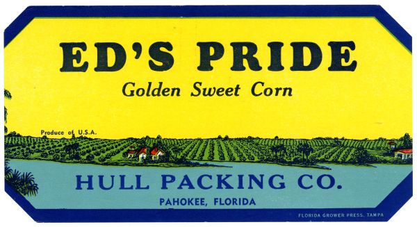 Ed's Pride Golden Sweet Corn Label