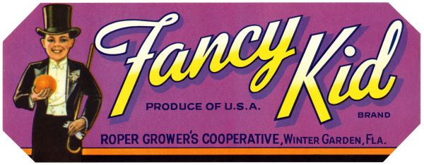 Fancy Kid Brand Citrus Label