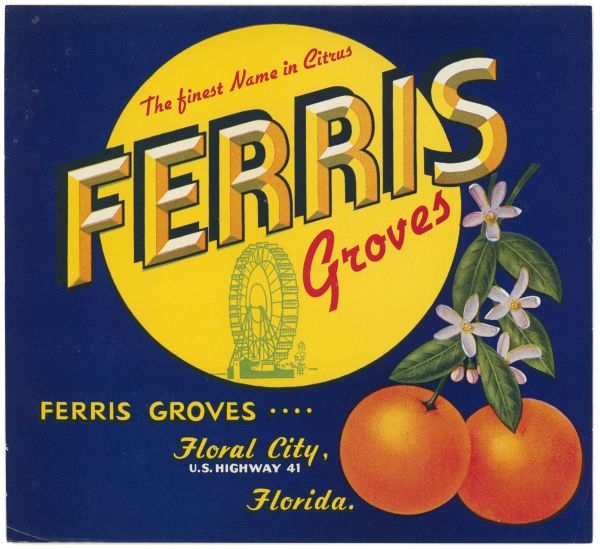 Ferris Groves Citrus Label