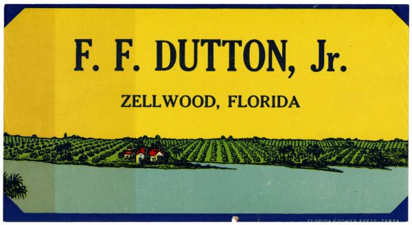 F.F. Dutton, Jr. Produce Label