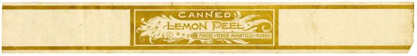 Label for F. Higel Canned Lemon Peel