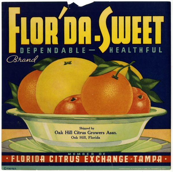 Flor'da-Sweet Brand Citrus Label