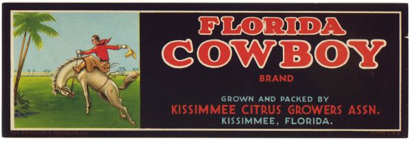 Florida Cowboy Brand Citrus Label