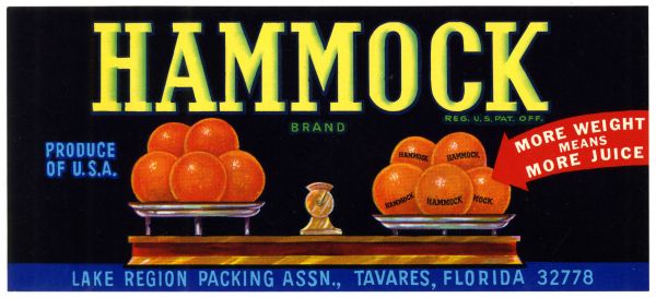 Hammock Brand Citrus Label