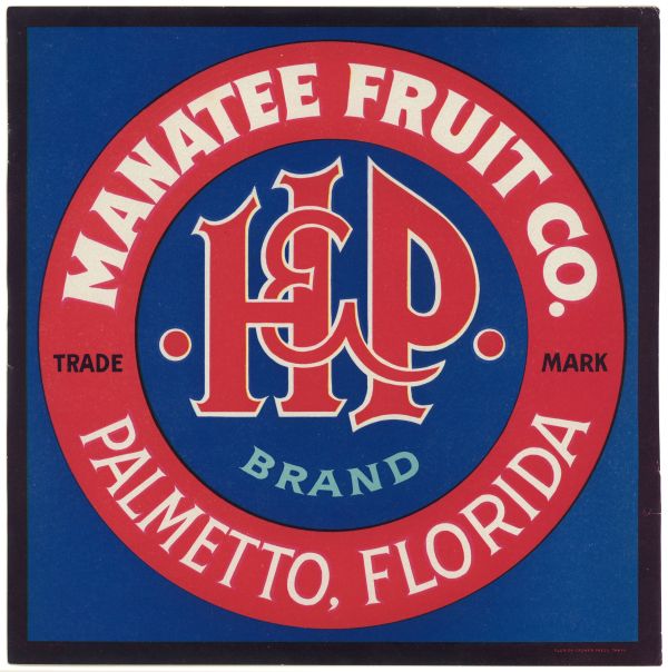 H & P Brand Fruit Label