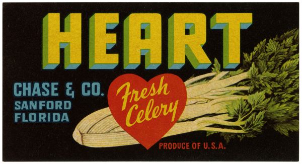 Heart Fresh Celery Label