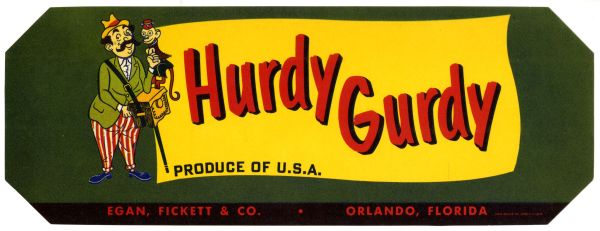 Hurdy Gurdy Produce Label