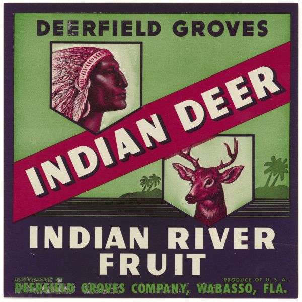 Indian Deer Fruit Label