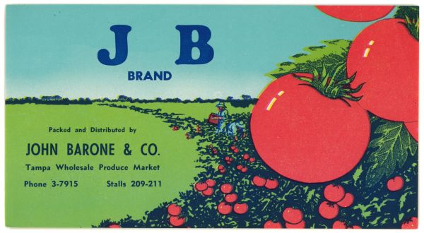 JB Brand Tomato Label