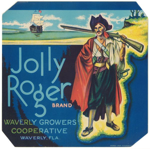 Jolly Roger Brand Produce Label