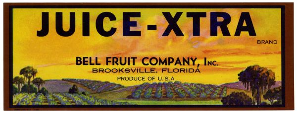 Juice-Xtra Brand Fruit Label