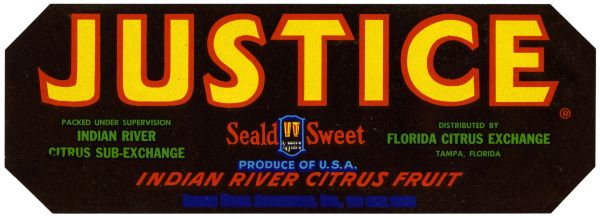 Justice Citrus Label