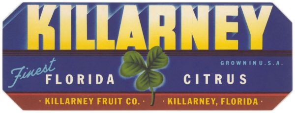 Killarney Citrus Label