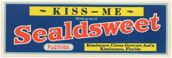 Kiss-Me Brand Citrus Label