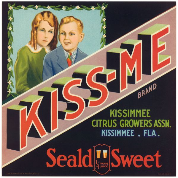 Kiss-Me Brand Citrus Label