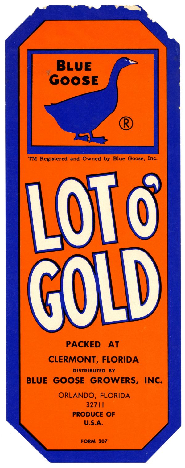 Lot O' Gold Produce Label