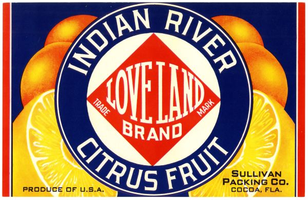 Loveland Brand Citrus Label