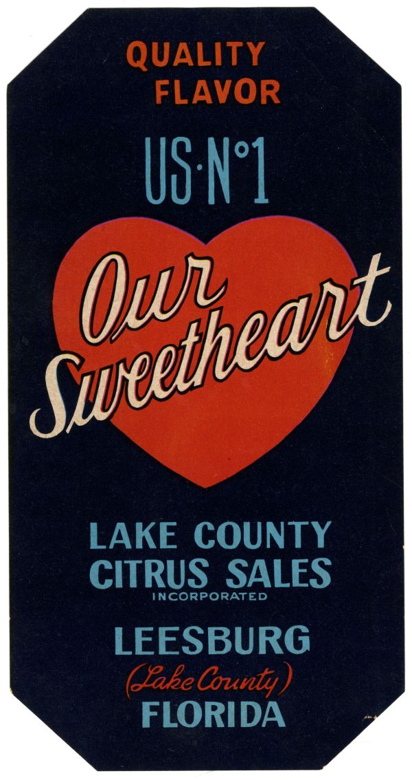 Our Sweetheart - Black Label Citrus Label