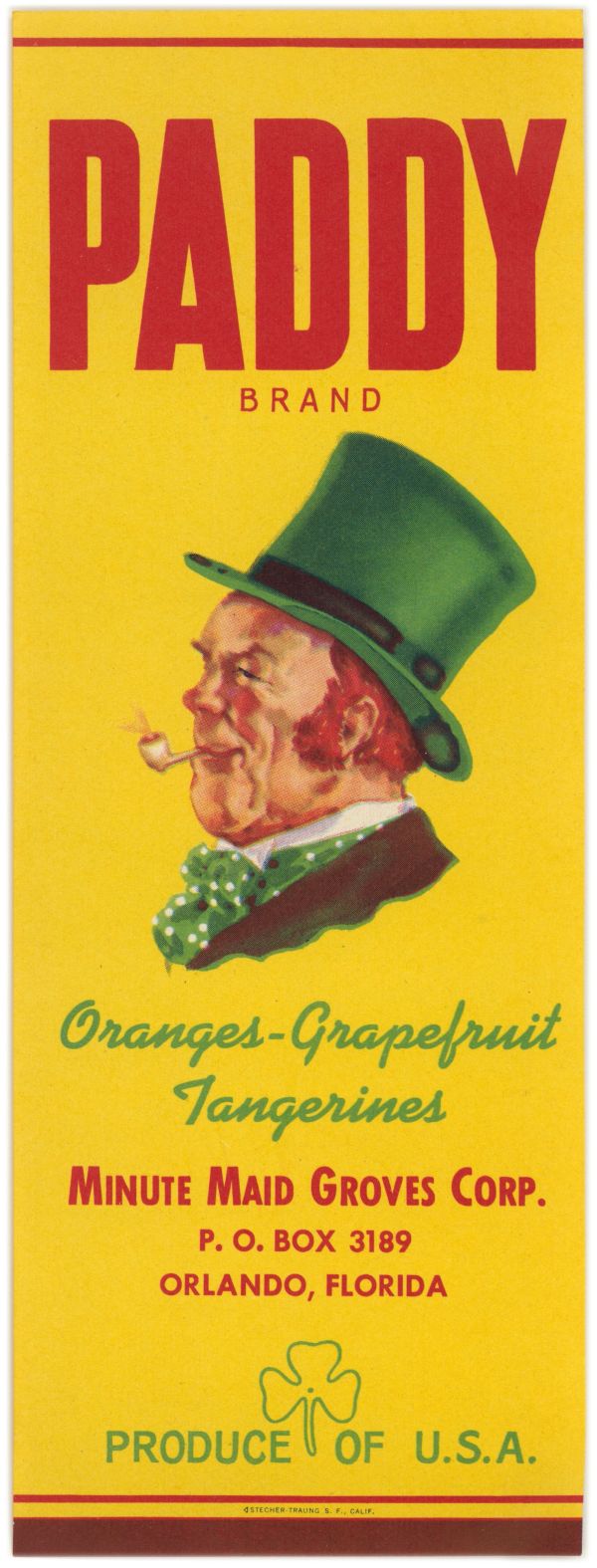 Paddy Brand Citrus Label