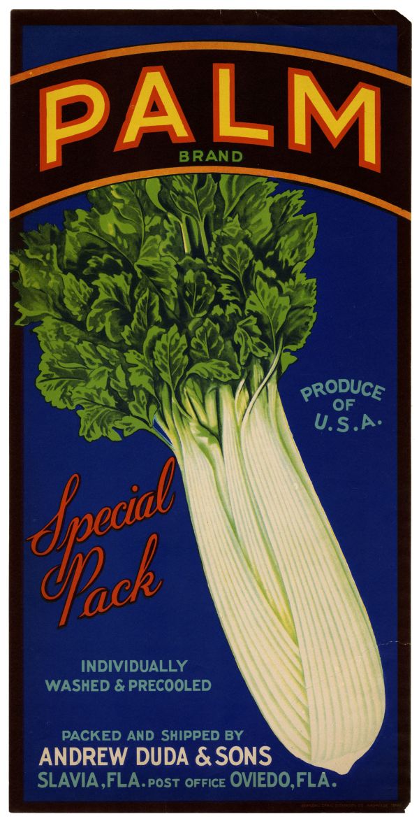 Palm Brand Celery Label