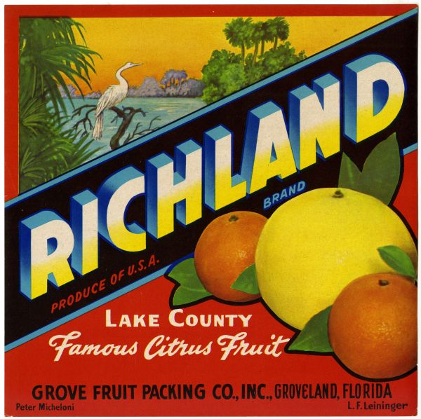 Richland Brand Citrus Label