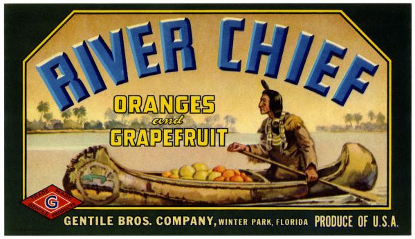 River Chief Oranges and Grapefruit Label