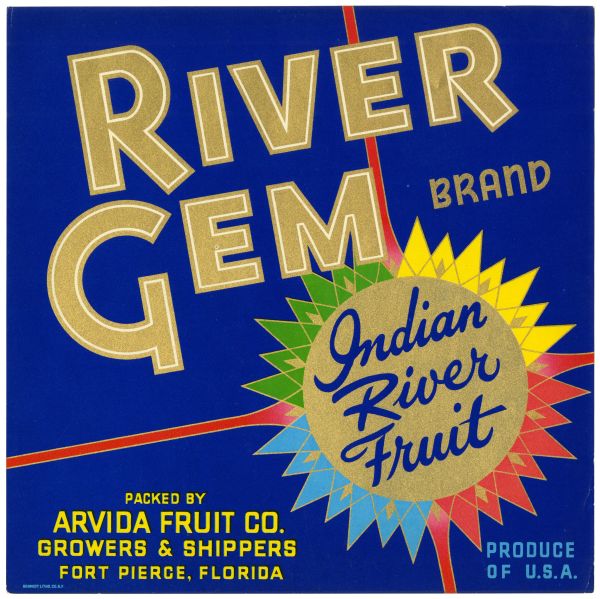 River Gem Brand Citrus Label