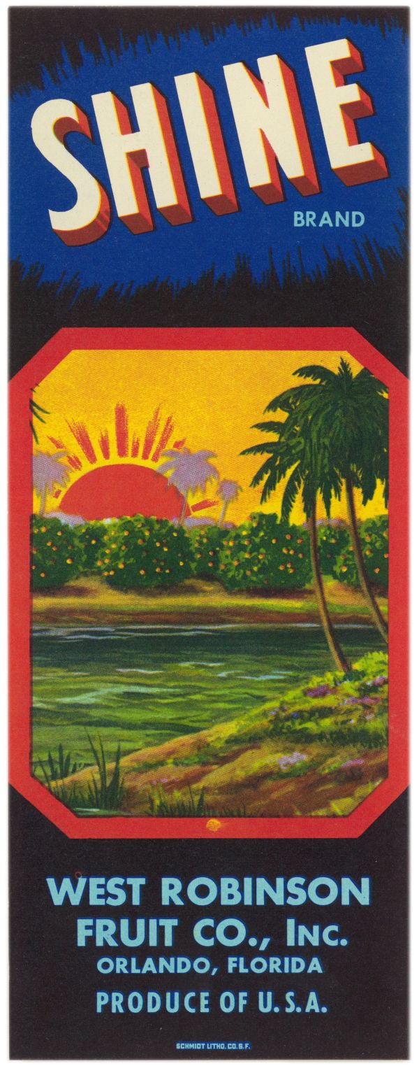 Shine Brand Fruit Label