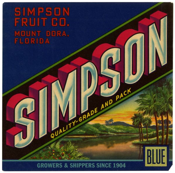 Fruit Label for Simpson - Blue