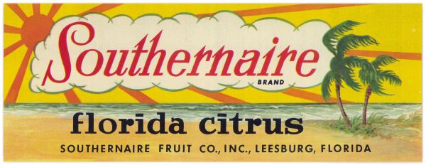 Southernaire Brand Florida Citrus Label